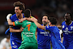 South Melbourne celebrate winning the Australia Cup final.