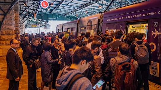 'Crush capacity': The worst time to get on Sydney's light rail