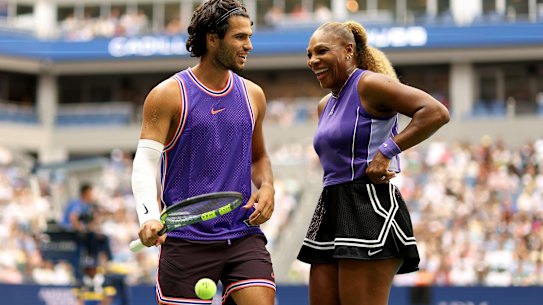 Carlos Alcaraz and Serena Williams competed in the mixed doubles at the US Open. The main singles draw commences on Sunday (US time).