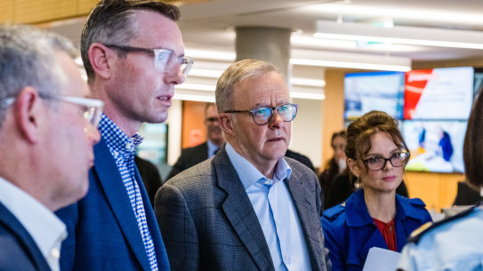 Prime Minister Anthony Albanese with NSW Premier Dominic Perrottet.
