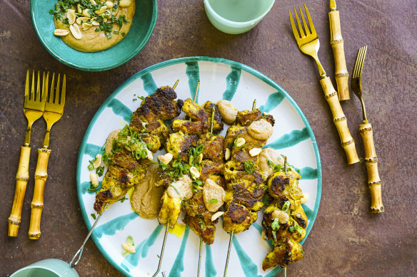 When time is short, these chicken satay skewers can be pulled together quickly. 