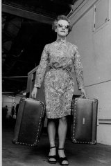 Mrs Eris White paid $40 each for the suitcases that had contained the $500,000 ransom. April 28, 1972.