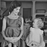 Caroline Kennedy with her mother Jacqueline in 1960.
