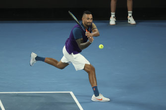Nick Kyrgios at the Australian Open in 2021.