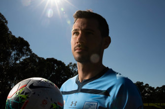 'Massive sacrifice': Sydney FC defender Ryan McGowan had to leave his baby daughter Millie in Scotland to finish the A-League season. 