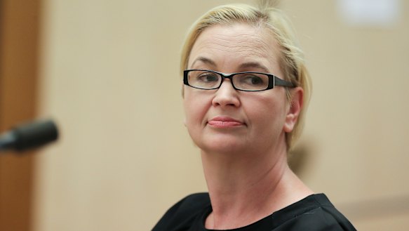 Great Barrier Reef Foundation managing director Anna Marsden, before the Senate inquiry on Tuesday.