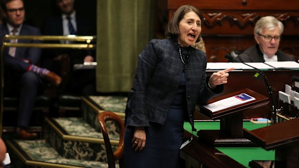NSW Premier Gladys Berejiklian during question time in State Parliament on Tuesday.
