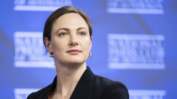 Cate Campbell at the National Press Club.