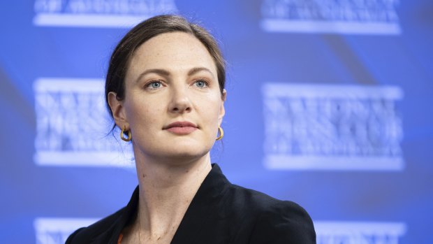 Cate Campbell at the Natio<em></em>nal Press Club.