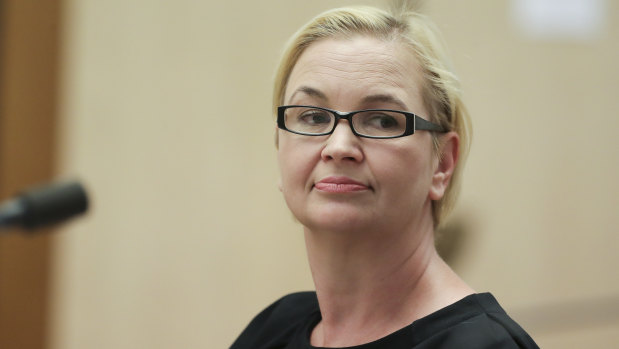 Great Barrier Reef Foundation managing director Anna Marsden, before the Senate inquiry on Tuesday.