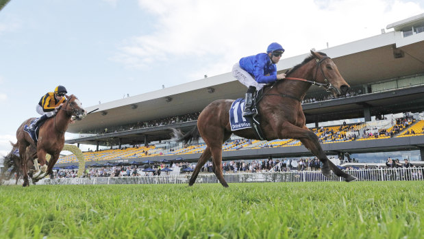 In Secret wins the Run To the Rose at Rosehill yesterday.