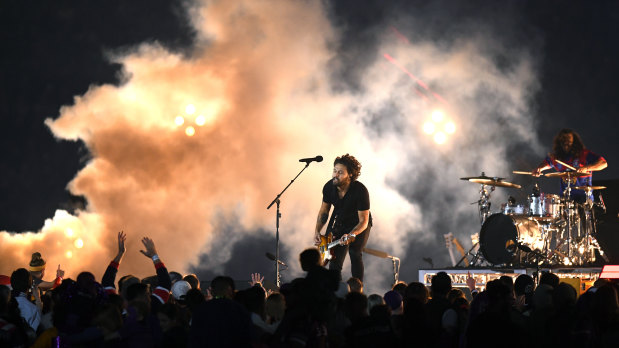 Gang of Youths perform ahead of the 2018 NRL Grand Final.