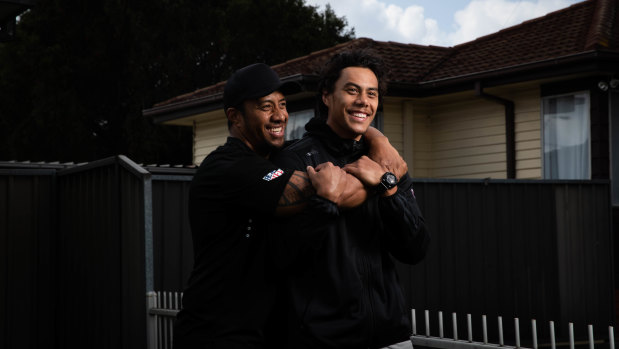 Jarome Luai and his father Martin.