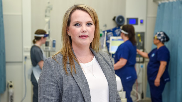 Western Health’s senior ICU physiotherapist Kimberley Haines.