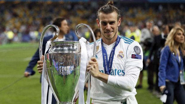 Real Madrid's Gareth Bale, who scored two goals in Real Madrid's 3-1 win over Liverpool. 