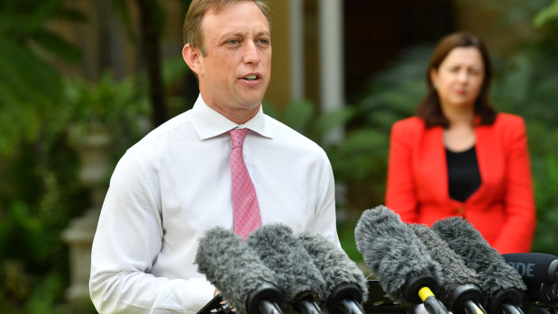 Queensland Health Minister Steven Miles has been by Annastacia Palaszczuk's side during the coronavirus crisis. 
