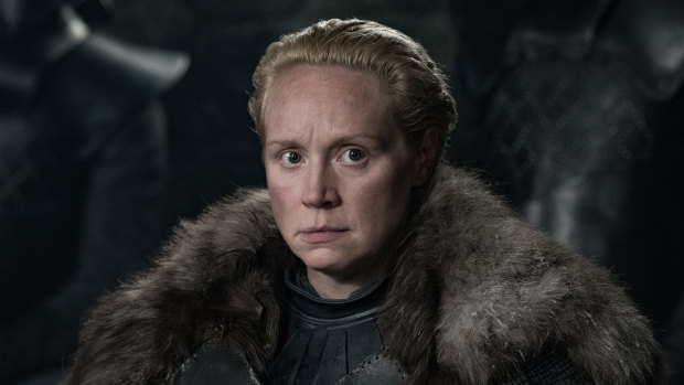 Gwendoline Christie as Brienne of Tarth.