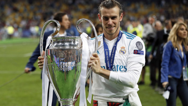 Reigning champions: Gareth Bale with the UEFA Champions League trophy.