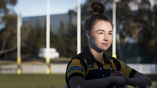 Queanbeyan Tigers player Cass Taylor will benefit from investment into Margaret Donoghoe Oval.