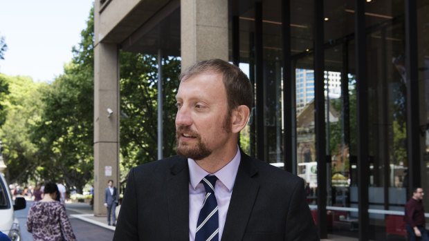 Paul Clarke, a director of Guardian Youth Care, leaving Supreme Court, Sydney.