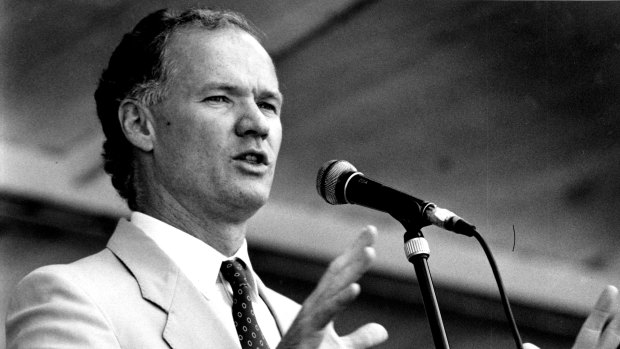 Then-Queensland premier Wayne Goss, pictured in 1990.