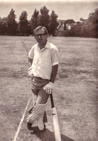 Nicholas Trahair was an accomplished spin bowler in matches between staff and PhD students.
