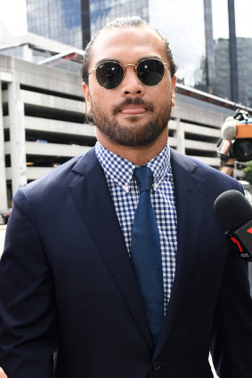 Queensland Reds rugby union player Karmichael Hunt fronts the Brisbane Magistrates Court.