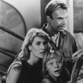 Laura Dern and Sam Neill co-starred in Steven Spielberg's hit Jurassic Park in 1993.