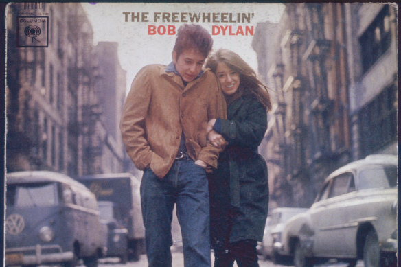 The cover for the Bob Dylan album ‘The Freewheelin’ Bob Dylan’, released in 1963. 