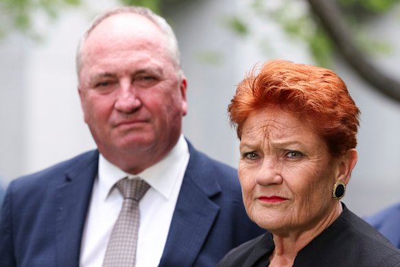 Barnaby Joyce desertou para se juntar ao One Nation de Pauline Hanson no final do ano passado.