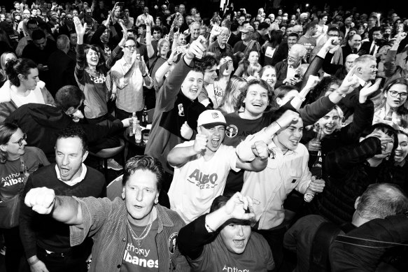 As the results started rolling in, anxiety turned to relief for Labor supporters gathered at the Canterbury-Hurlstone Park RSL Club.