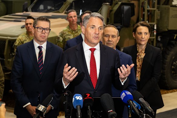 Acting Prime Minister and Defence Minister Richard Marles at the Land Forces Expo.