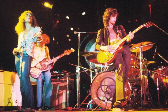 Led Zeppelin in an undated publicity photo. From left: Robert Plant, John Paul Jones, Jimmy Page and drummer John Bonham.