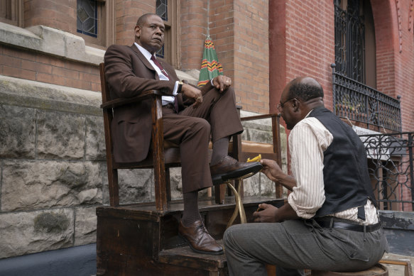 Forest Whitaker as Bumpy Johnson, left, in Godfather of Harlem.