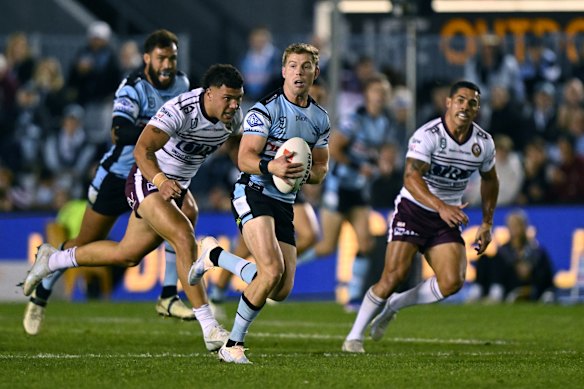 Blayke Brailey in action against Manly.
