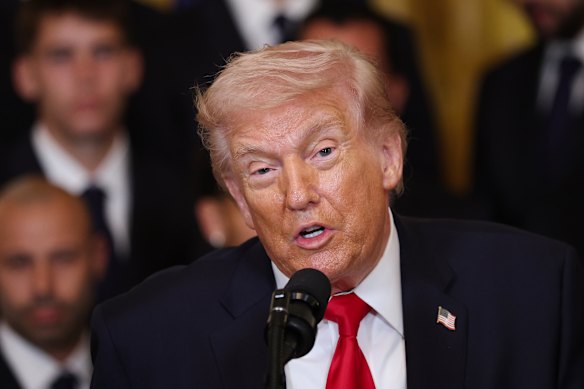 الرئيس الأمريكي دونالد ترامب خلال حدث في البيت الأبيض هذا الأسبوع.