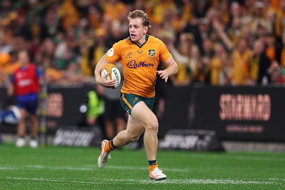 World-class: Max Jorgensen breaks away.