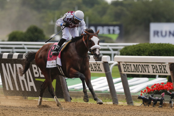 Tiz The Law wins the Belmont Stakes.