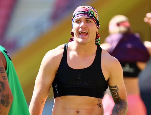 Drawcard ... Reece Walsh at training on Tuesday