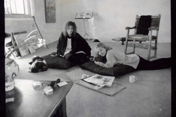 Wendy and Arkie Whiteley at 2 Raper St, Surry Hills, which became the Brett Whiteley Studio, circa 1992-93.