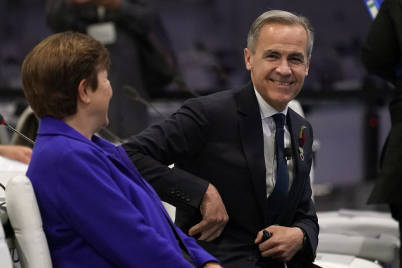 Former central banker Mark Carney, who served as British Prime Minister Boris Johnson’s finance adviser for COP26.