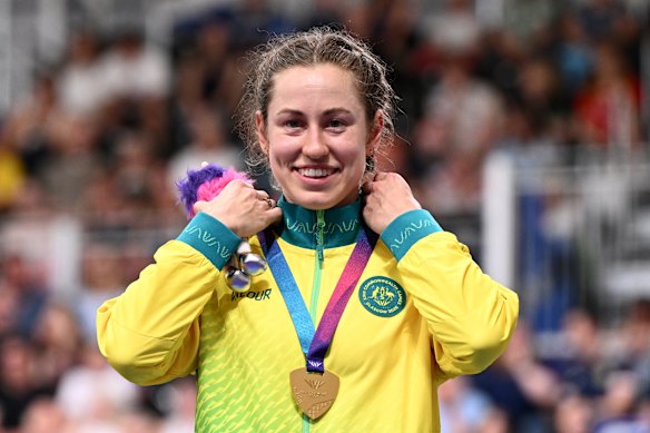 Tara Neyland broke a world record on her way to winning gold.
