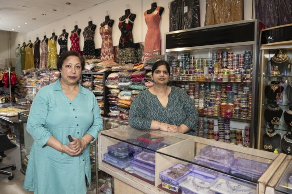 Little India traders Mohuya Gupta (left) and Manmeet Kaur have been trying to get answers.