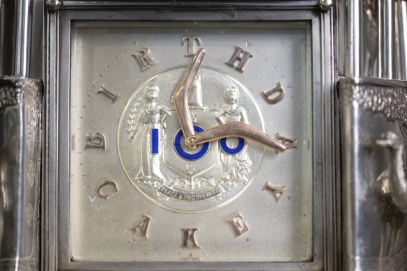 The clock was one of two made to mark Melbourne’s centenary celebrations in 1934.