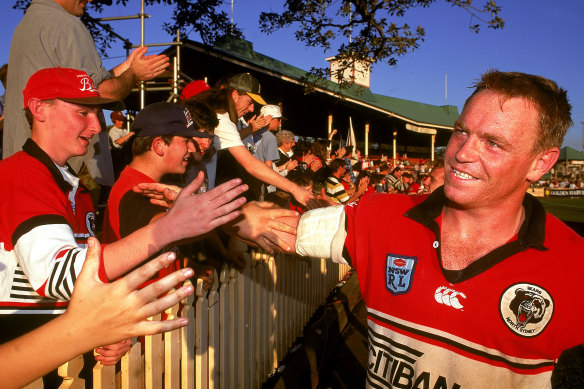 Bears legend Greg Florimo after a match at North Sydney Oval.