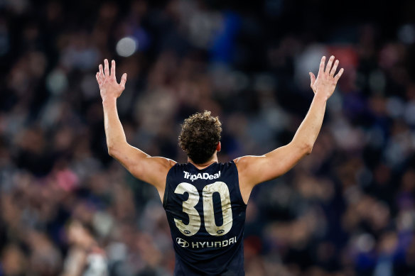 Charlie Curnow, and Carlton, are peaking at the business end.