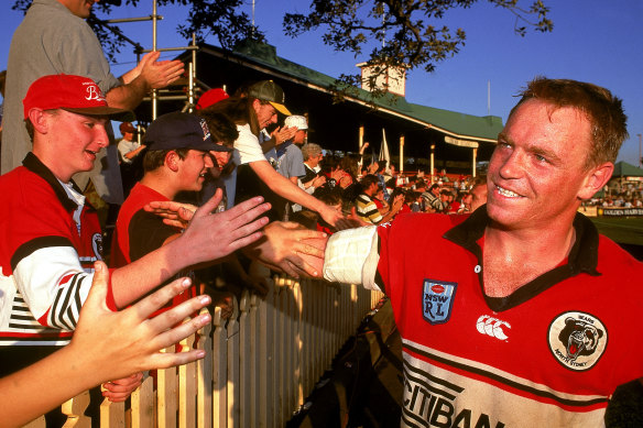 Bears legend Greg Florimo after a match at North Sydney Oval in 1993.