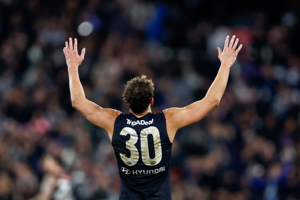 Charlie Curnow, and Carlton, are peaking at the business end.