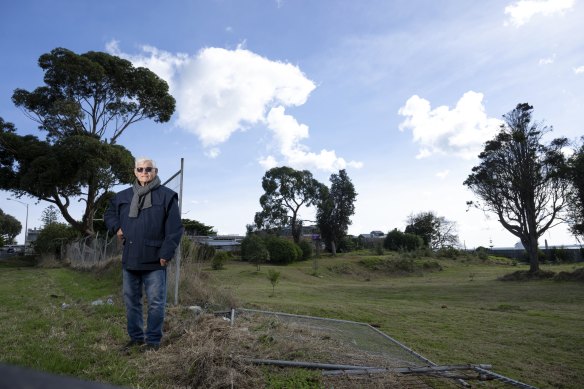 Phillip Island’s Peter Paul at the site of the Isle of Wight hotel. 