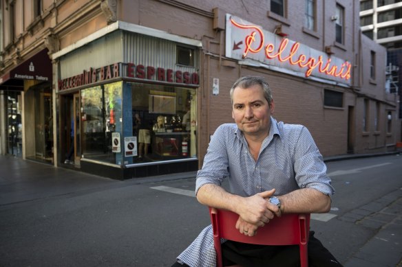 Owner of Pellegrini’s Espresso Bar David Malaspina is bringing a legal case against the State of Victoria. His father Sisto was fatally stabbed five years ago in Bourke Street. 